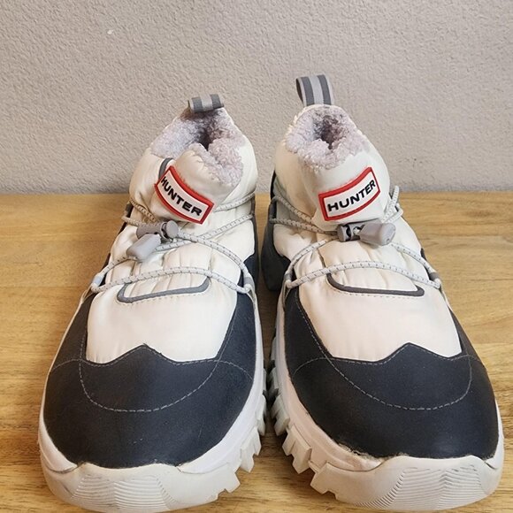 Hunter Womens Shoes Size 9 White Black Insulated Fleece Lined Winter Boots - Picture 7 of 11
